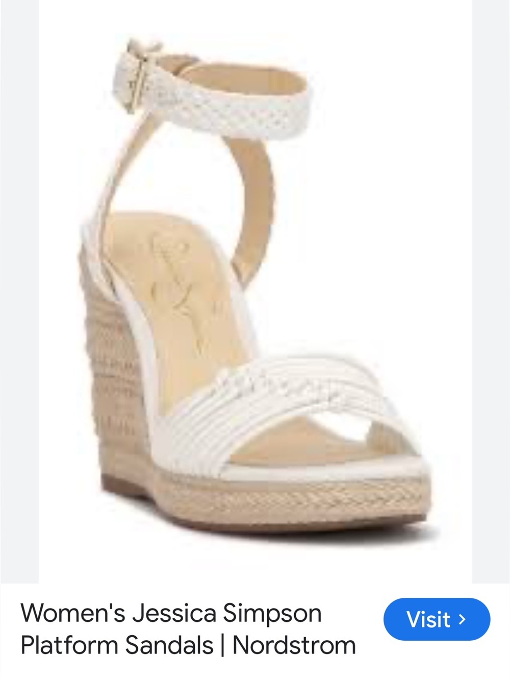 Jessica Simpson Espadrille platform wedge sandal